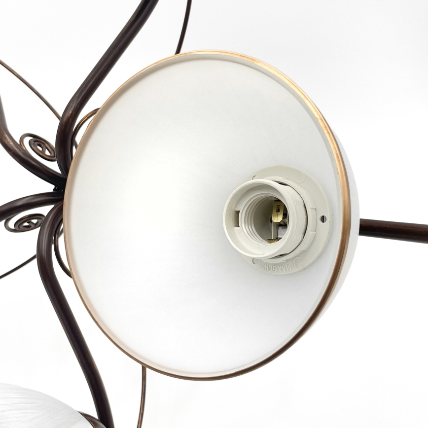 Loftlampe RETRO 5xE27/60W/230V bronzefarvet patina