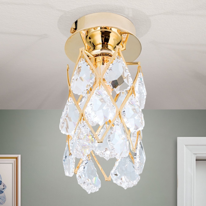 Loftlampe RITA 1xG9/40W/230V Ø 9 cm guld