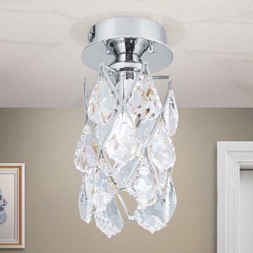 Loftlampe RITA 1xG9/40W/230V Ø 9 cm poleret krom