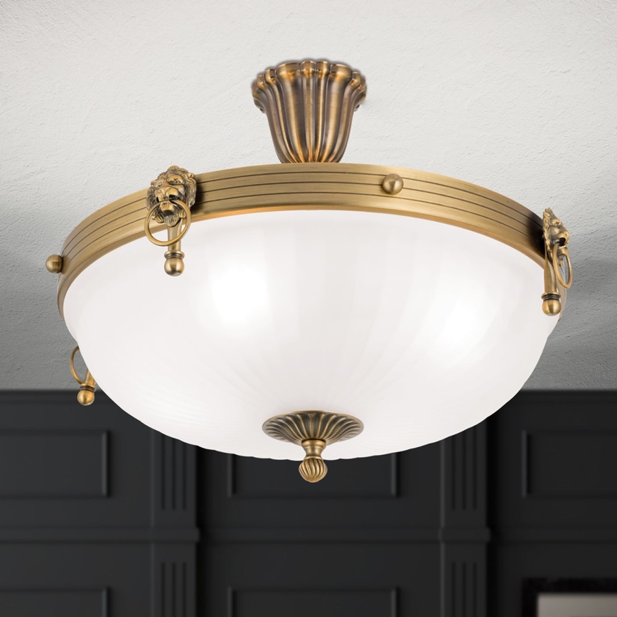 Loftlampe ROCCA 4xE27/60W/230V diameter 43 cm bronze/hvid