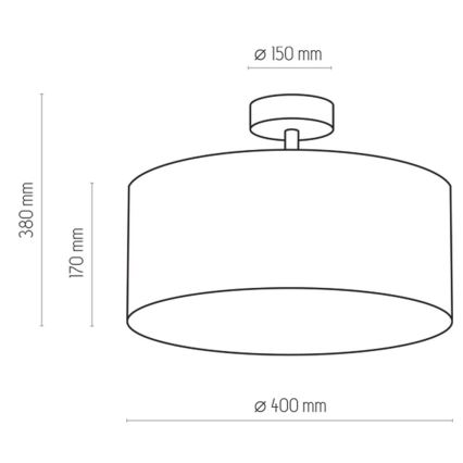Loftlampe RONDO 4xE27/15W/230V diam. 40 cm beige