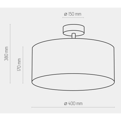 Loftlampe RONDO 4xE27/15W/230V diam. 40 cm blå