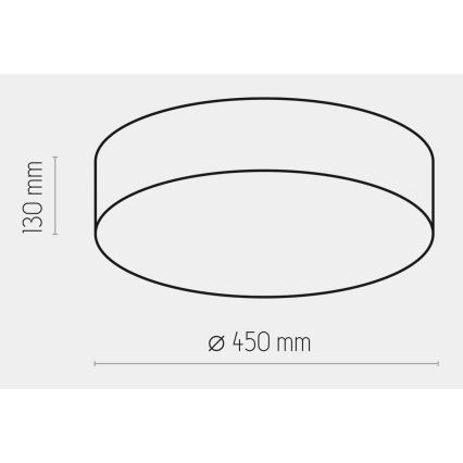 Loftlampe RONDO 4xE27/15W/230V diam. 45 cm hvid