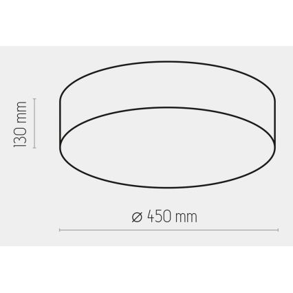 Loftlampe RONDO 4xE27/15W/230V diam. 45 cm sort