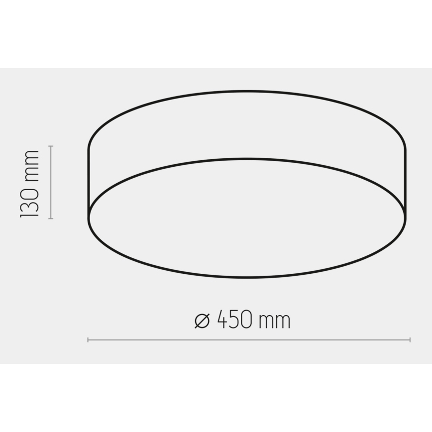 Loftlampe RONDO 4xE27/15W/230V diam. 45 cm sort