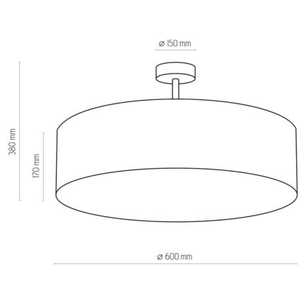 Loftlampe RONDO 4xE27/15W/230V diam. 60 cm beige