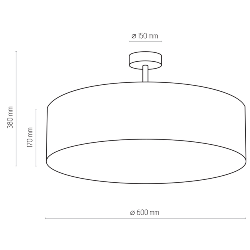 Loftlampe RONDO 4xE27/15W/230V diam. 60 cm beige
