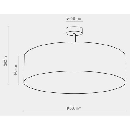 Loftlampe RONDO 4xE27/15W/230V diam. 60 cm blå