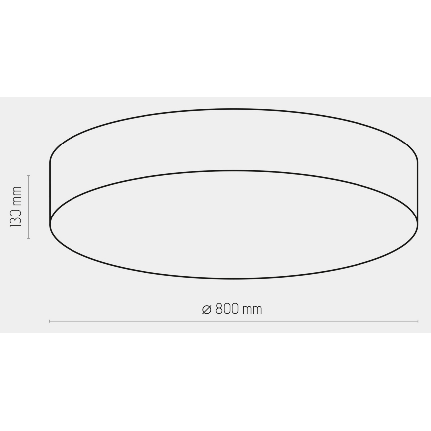 Loftlampe RONDO 6xE27/15W/230V diam. 80 cm sort