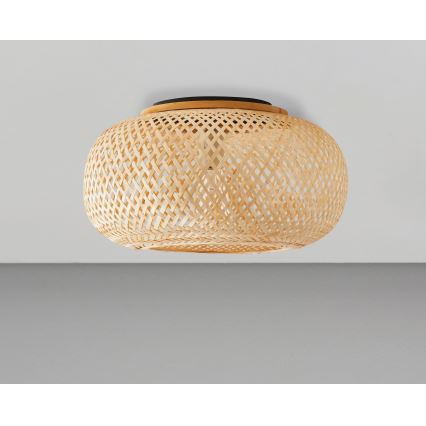 Loftlampe SALOMON 1xE27/10W/230V diameter 40 cm bambus