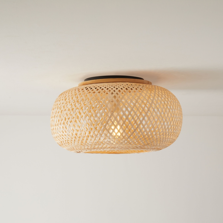 Loftlampe SALOMON 1xE27/10W/230V diameter 40 cm bambus