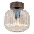 Loftlampe SALVIA 1xE14/10W/230V Ø 15 cm brun/røgbrun