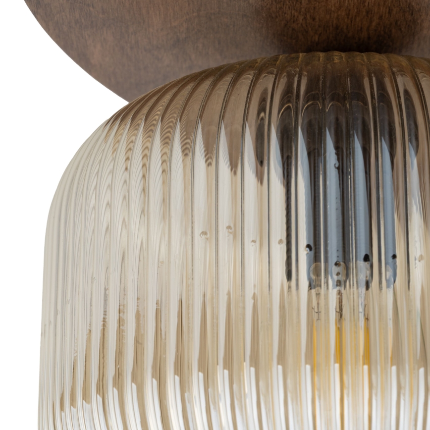 Loftlampe SALVIA 3xE14/10W/230V Ø 40 cm brun/røgbrun