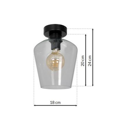 Loftlampe SANTIAGO 1xE27/60W/230V transparent