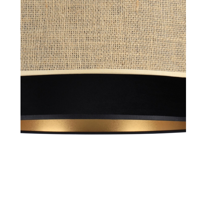 Loftlampe SARTA 1xE27/60W/230V, Ø 45 cm, sort/jute