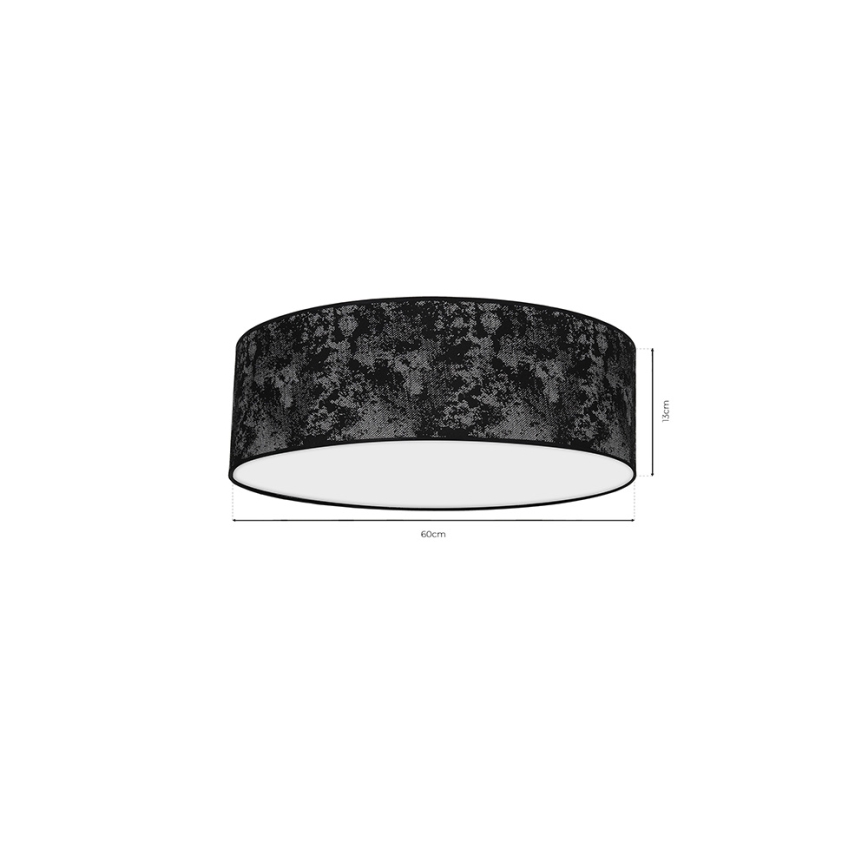 Loftlampe SATINO 3xE27/60W/230V sort/grå