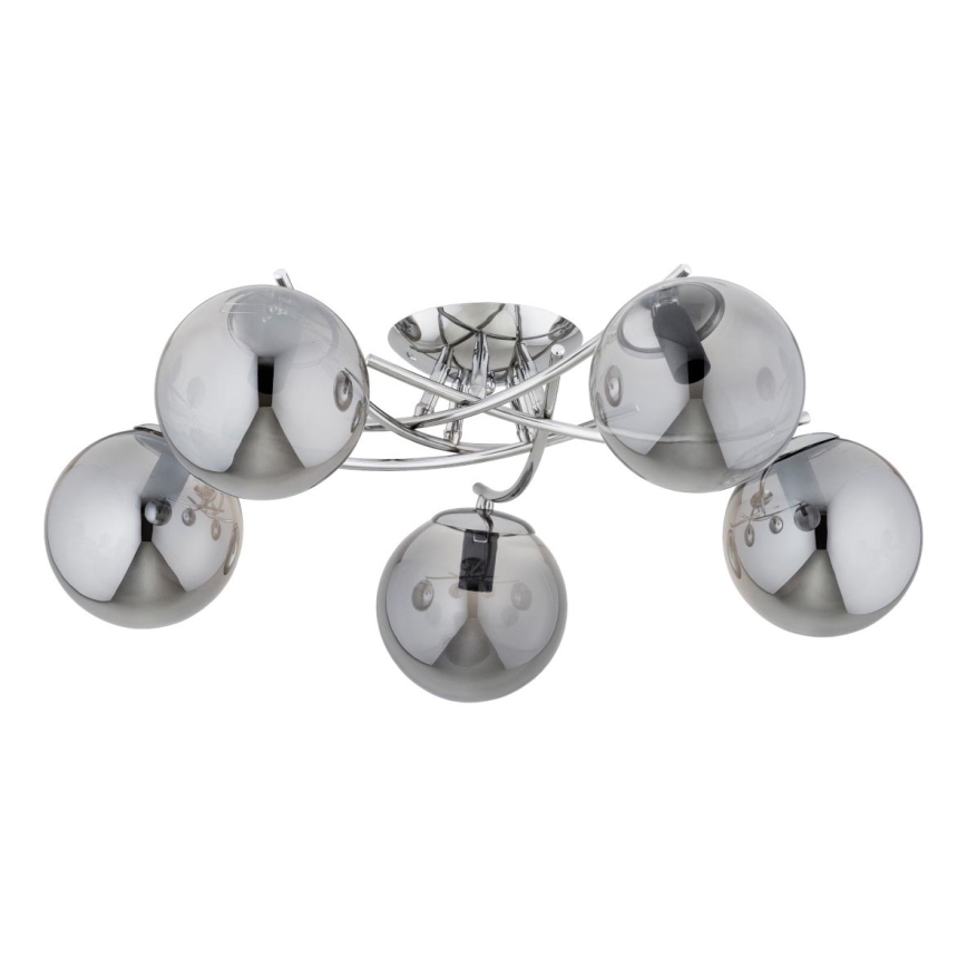 Loftlampe SAVI 5xE14/10W/230V skinnende krom