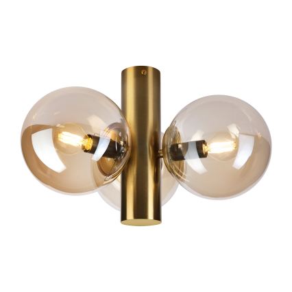 Loftlampe SFERIO 3xE14/5W/230V messing/røget beige