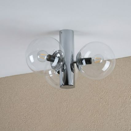 Loftlampe SFERIO 3xE14/5W/230V poleret krom/klar