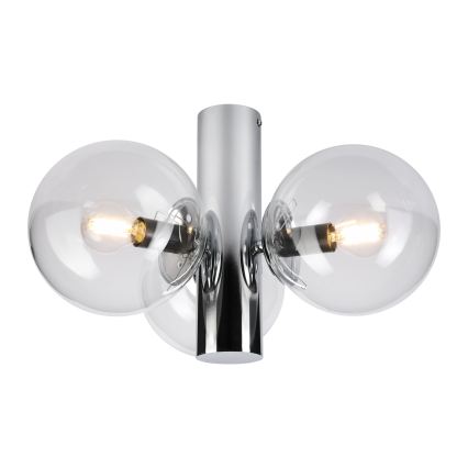 Loftlampe SFERIO 3xE14/5W/230V poleret krom/klar