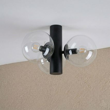 Loftlampe SFERIO 3xE14/5W/230V sort/klar