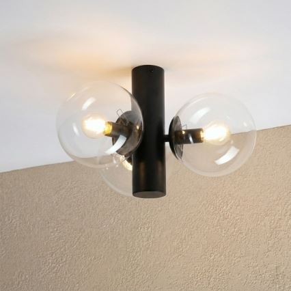 Loftlampe SFERIO 3xE14/5W/230V sort/klar