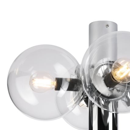 Loftlampe SFERIO 4xE14/5W/230V blank krom/klart glas