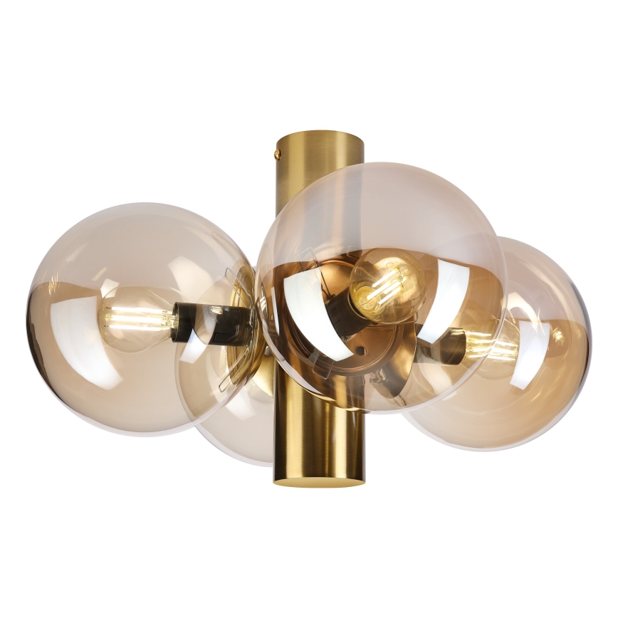 Loftlampe SFERIO 4xE14/5W/230V messing/røget beige
