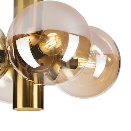 Loftlampe SFERIO 4xE14/5W/230V messing/røget beige