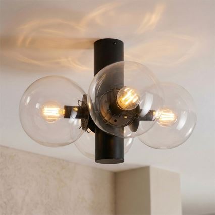 Loftlampe SFERIO 4xE14/5W/230V sort/klar