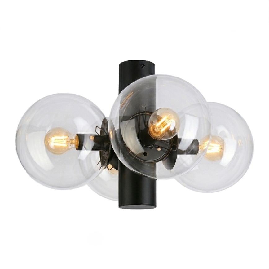 Loftlampe SFERIO 4xE14/5W/230V sort/klar