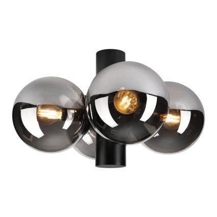 Loftlampe SFERIO 4xE14/5W/230V sort/røget sort