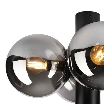 Loftlampe SFERIO 4xE14/5W/230V sort/røget sort