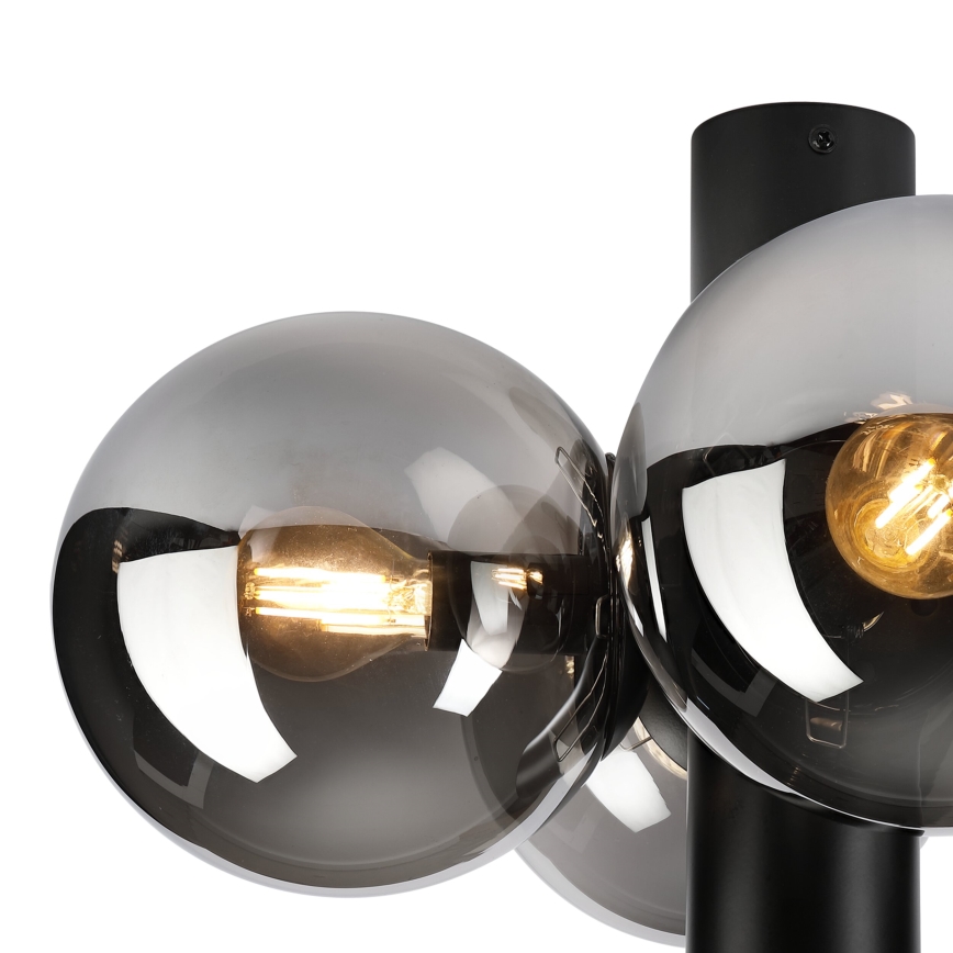 Loftlampe SFERIO 4xE14/5W/230V sort/røget sort