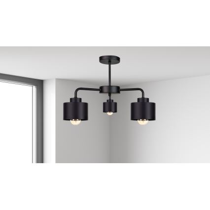 Loftlampe SIMPLY BLACK 3xE27/60W/230V