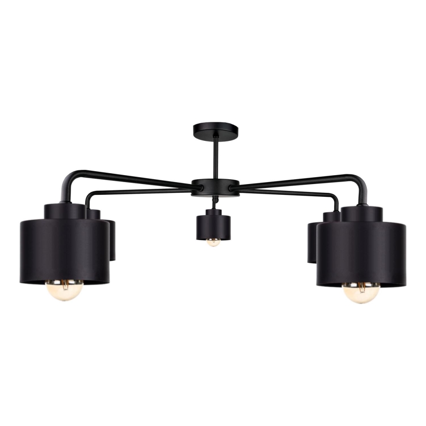 Loftlampe SIMPLY BLACK 5xE27/60W/230V