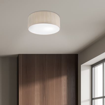 Loftlampe SIRJA 1xE27/15W/230V Ø 35 cm beige