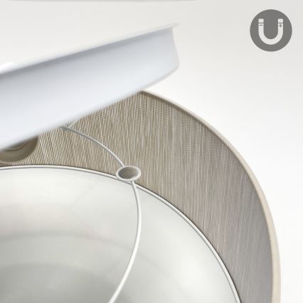 Loftlampe SIRJA 1xE27/15W/230V Ø 35 cm beige