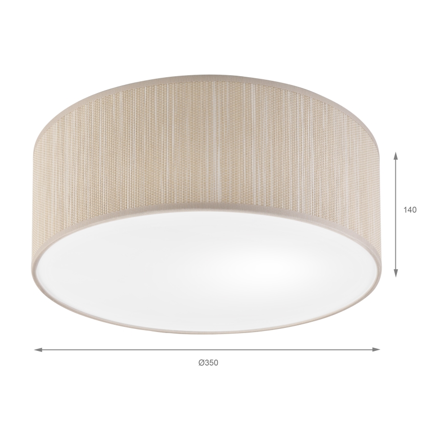 Loftlampe SIRJA 1xE27/15W/230V Ø 35 cm beige
