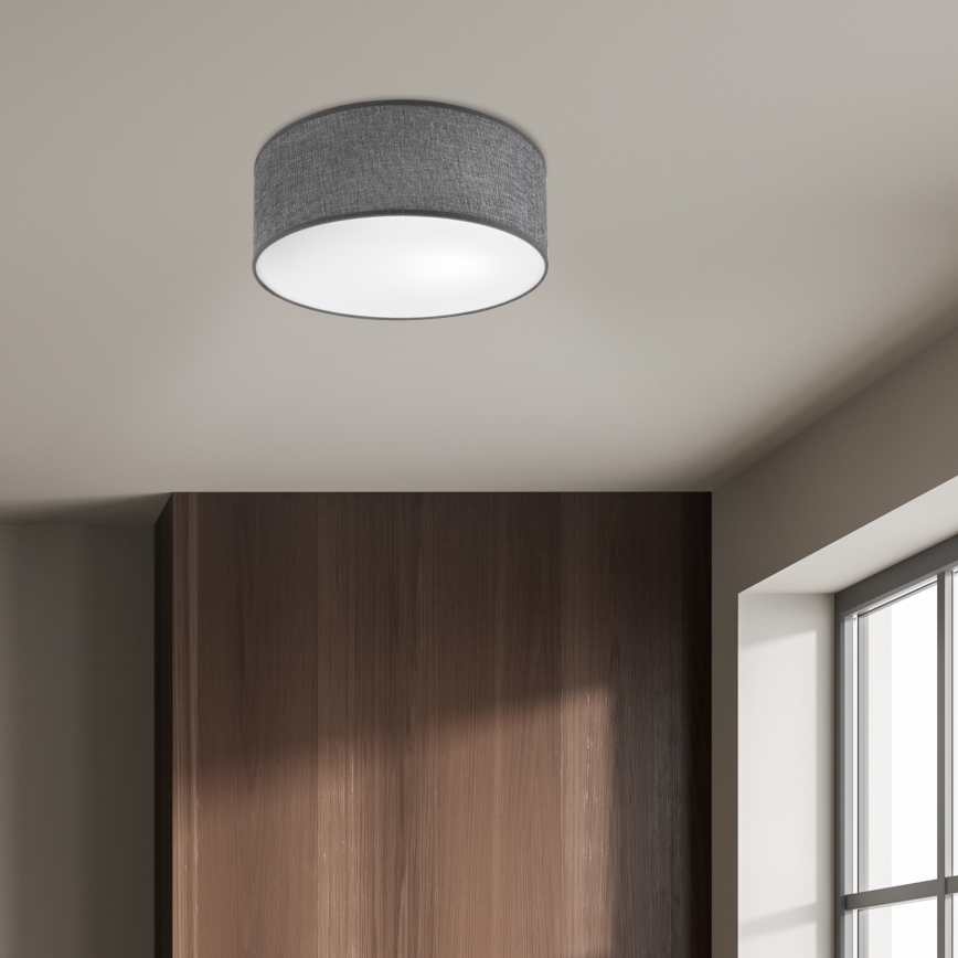 Loftlampe SIRJA 1xE27/15W/230V Ø 35 cm grå