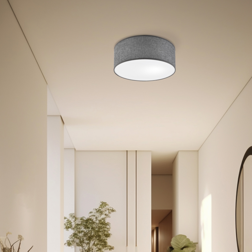 Loftlampe SIRJA 1xE27/15W/230V Ø 35 cm grå
