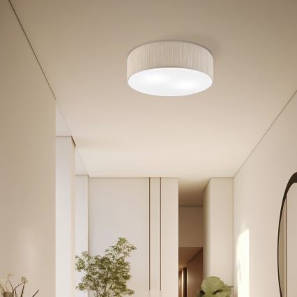 Loftlampe SIRJA 2xE27/15W/230V, Ø 45 cm, beige