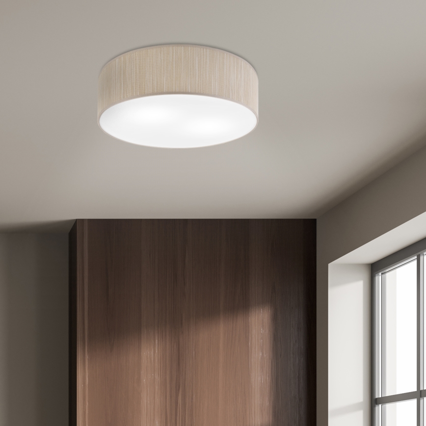 Loftlampe SIRJA 2xE27/15W/230V, Ø 45 cm, beige