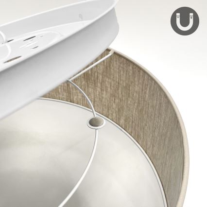 Loftlampe SIRJA 2xE27/15W/230V Ø 45 cm beige