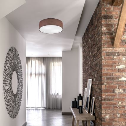 Loftlampe SIRJA 2xE27/15W/230V Ø 45 cm brun