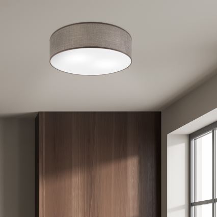 Loftlampe SIRJA 2xE27/15W/230V Ø 45 cm brun