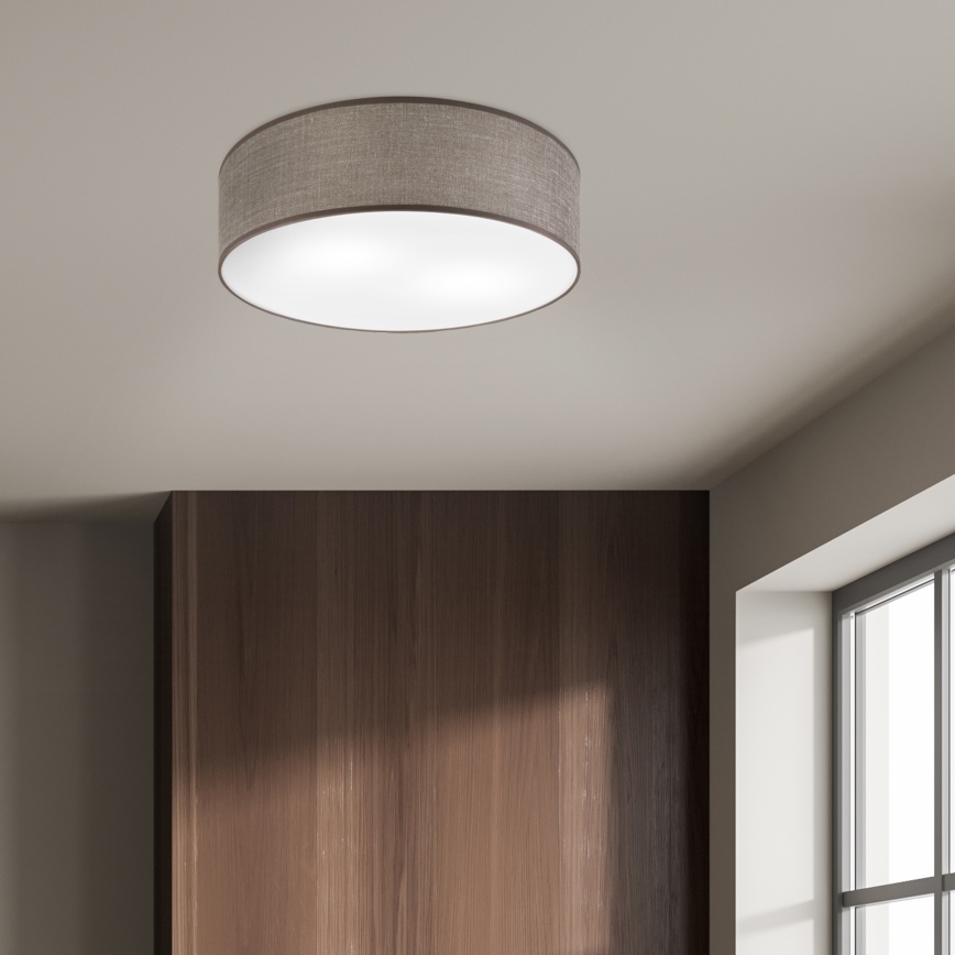 Loftlampe SIRJA 2xE27/15W/230V Ø 45 cm brun