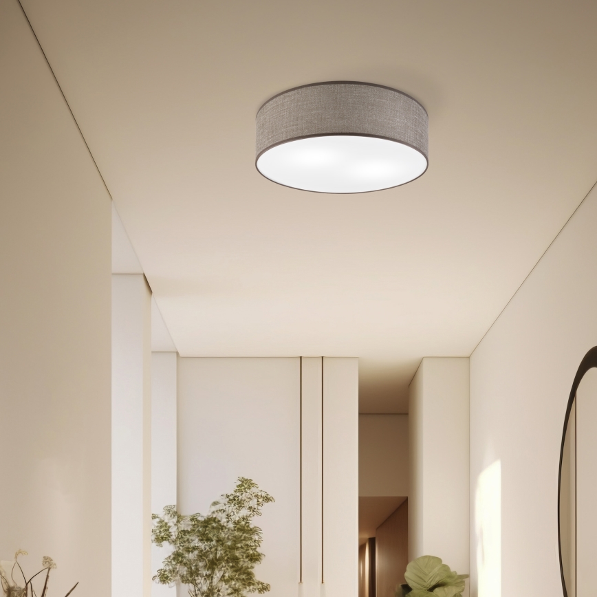 Loftlampe SIRJA 2xE27/15W/230V Ø 45 cm brun
