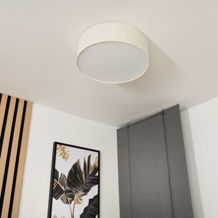 Loftlampe SIRJA 2xE27/15W/230V Ø 45 cm cremefarvet