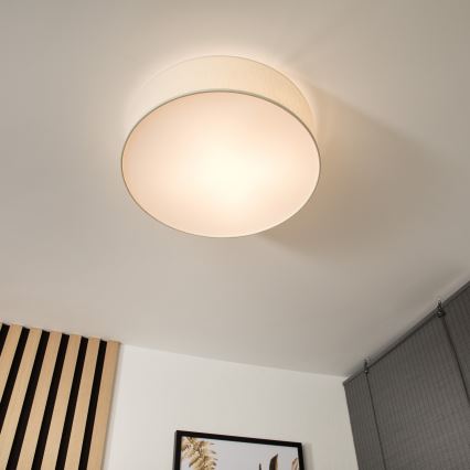 Loftlampe SIRJA 2xE27/15W/230V Ø 45 cm cremefarvet